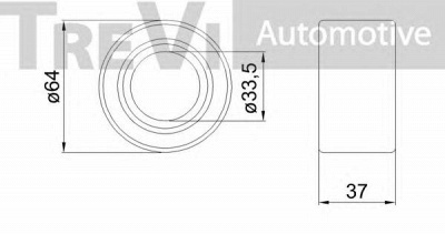 TREVI AUTOMOTIVE wb1206 -  Комплект подшипника ступицы колеса